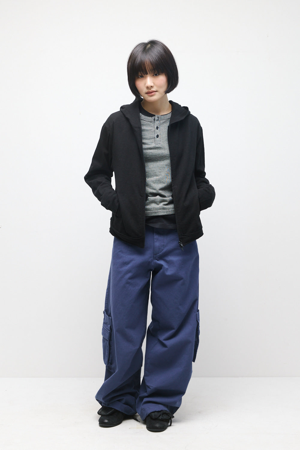 Hatchingroom - Rough Hoodie Slub (Black) product image 7 | TRAB K-Fashion Australia