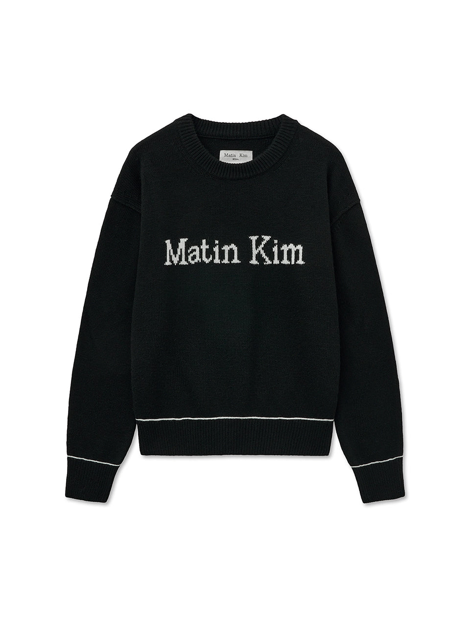 Matin Kim - Color Trim Line Logo Pullover (Light Blue) product image 18 | TRAB K-Fashion Australia