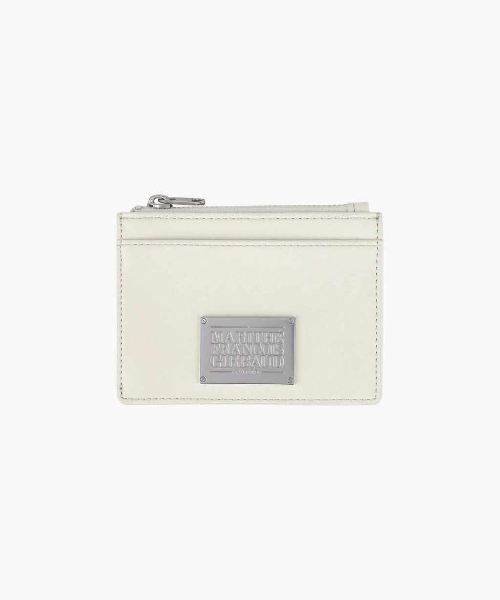 Marithe & Francois Girbaud - Classic Logo Zip Card Wallet (Ivory) product image 4 | TRAB K-Fashion Australia