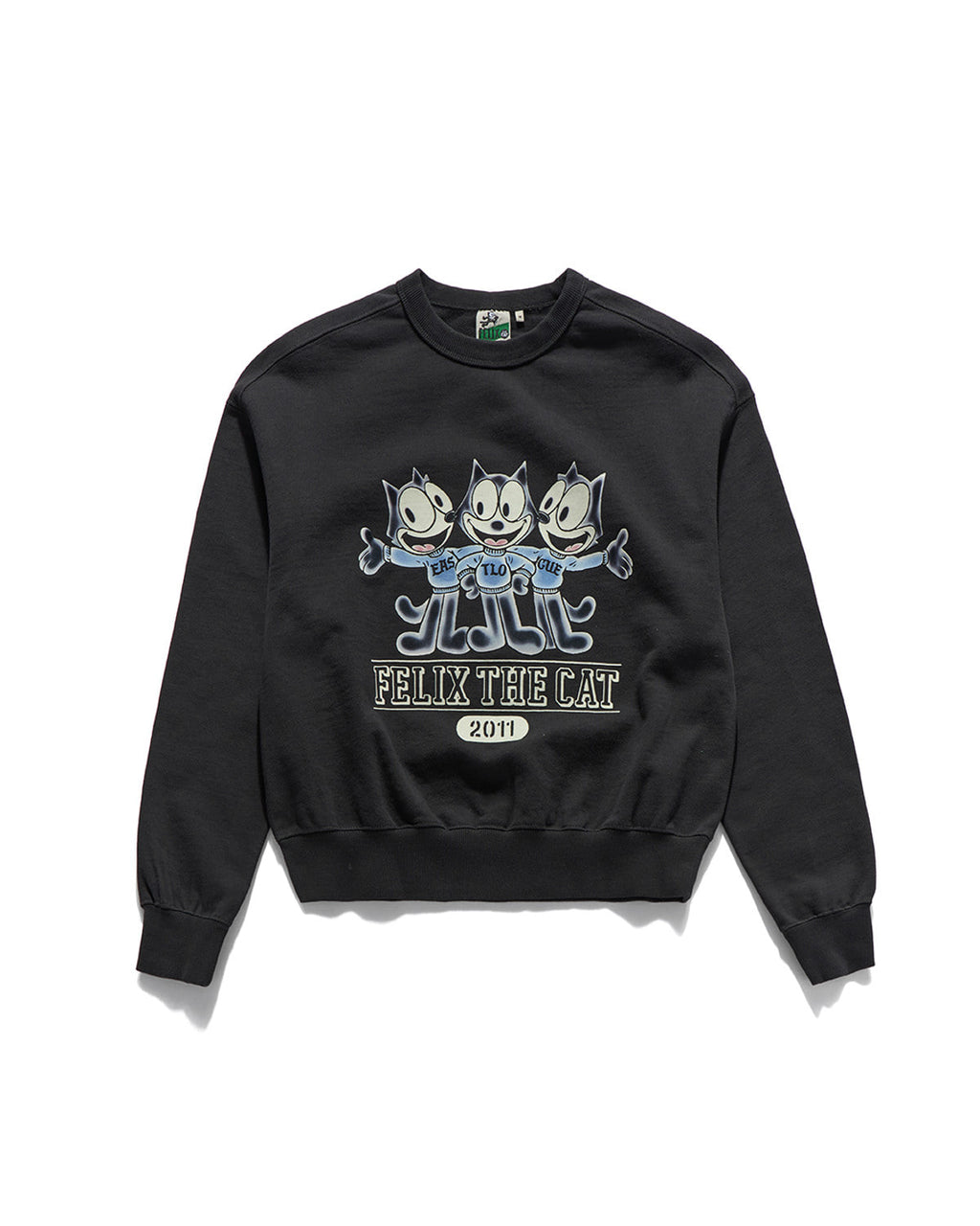 Eastlogue - The Felix Club Flocking Sweat Shirt (Black) product image 1 | TRAB K-Fashion Australia