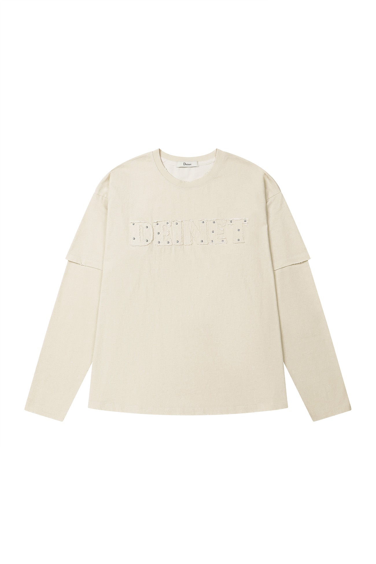 Deinet - Applique Layered T-Shirt (Ivory) product image 7 | TRAB K-Fashion Australia