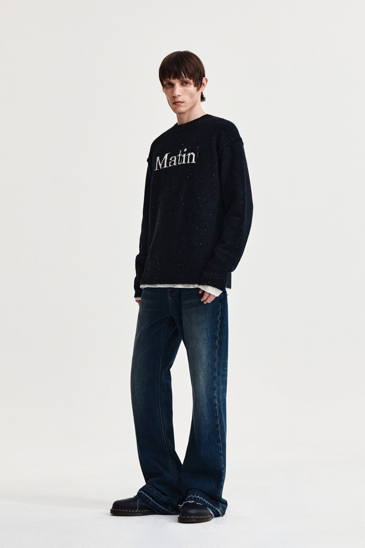 Matin Kim - Washed Flare Denim Pants (Blue) product image 8 | TRAB K-Fashion Australia