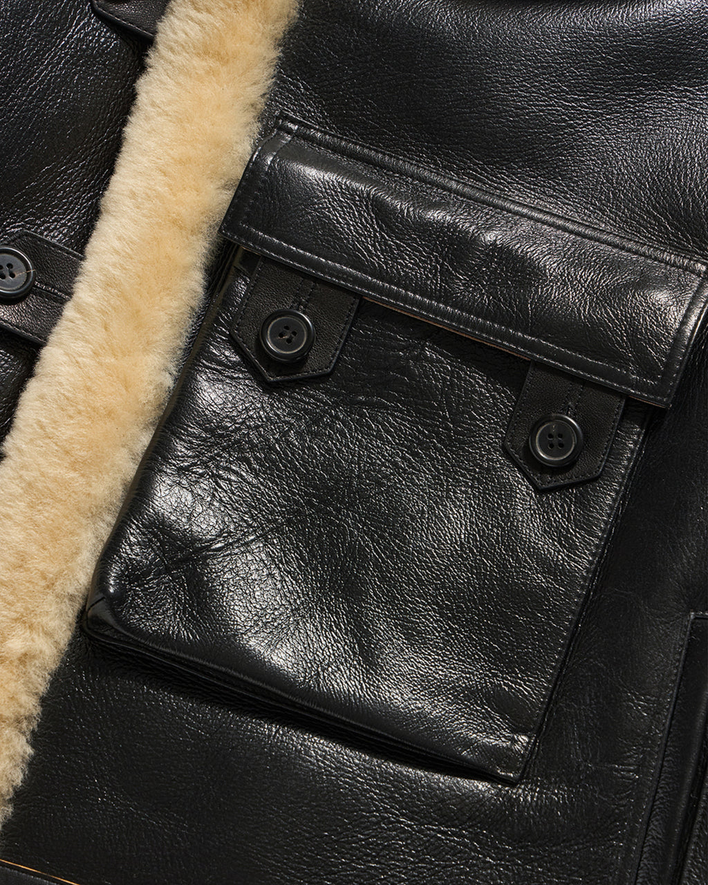 Eastlogue - Shearling Motorcycle Jumper (Black) product image 8 | TRAB K-Fashion Australia