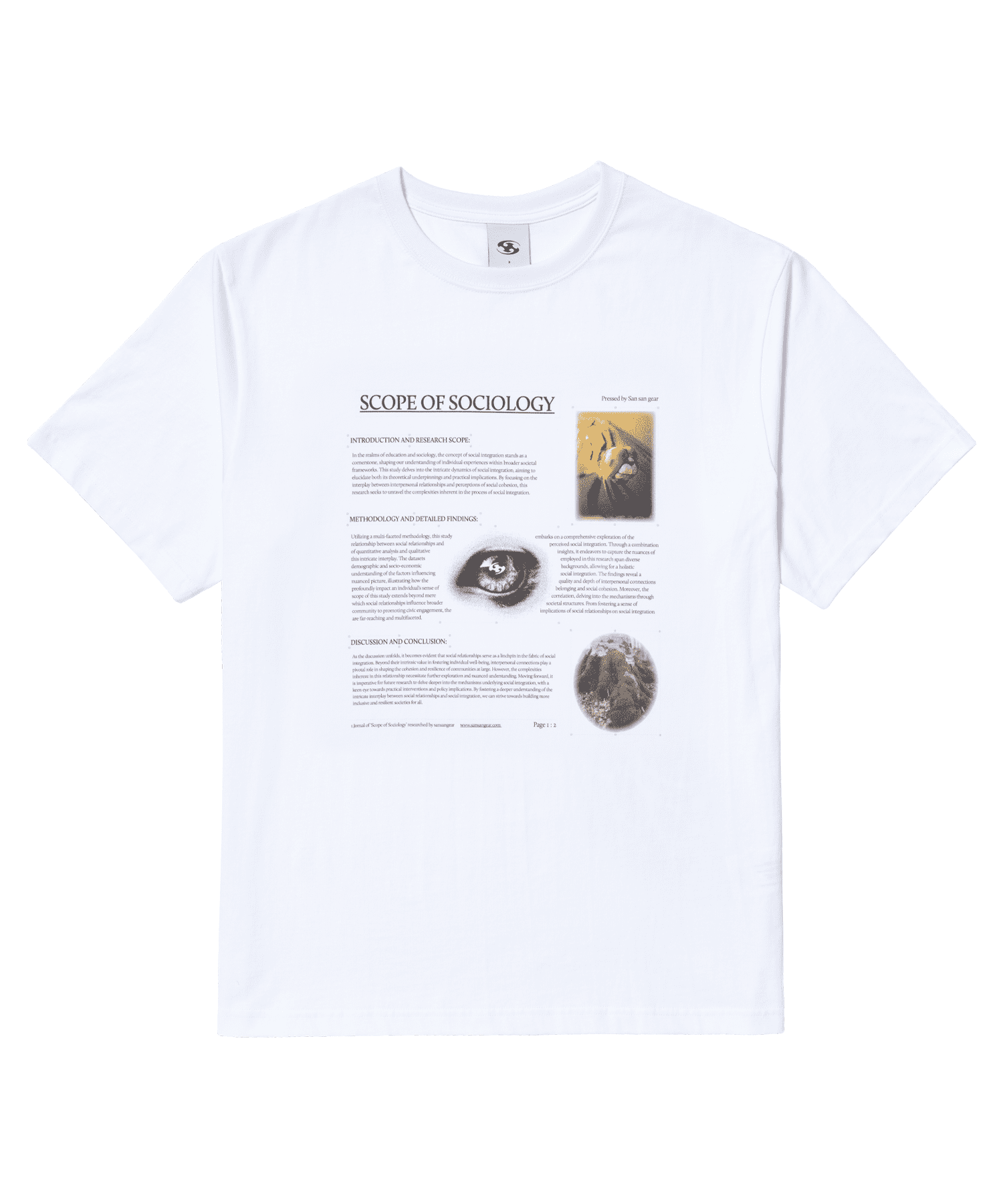 San San Gear - Scope Thesis T-Shirt White product image 1 | TRAB K-Fashion Australia