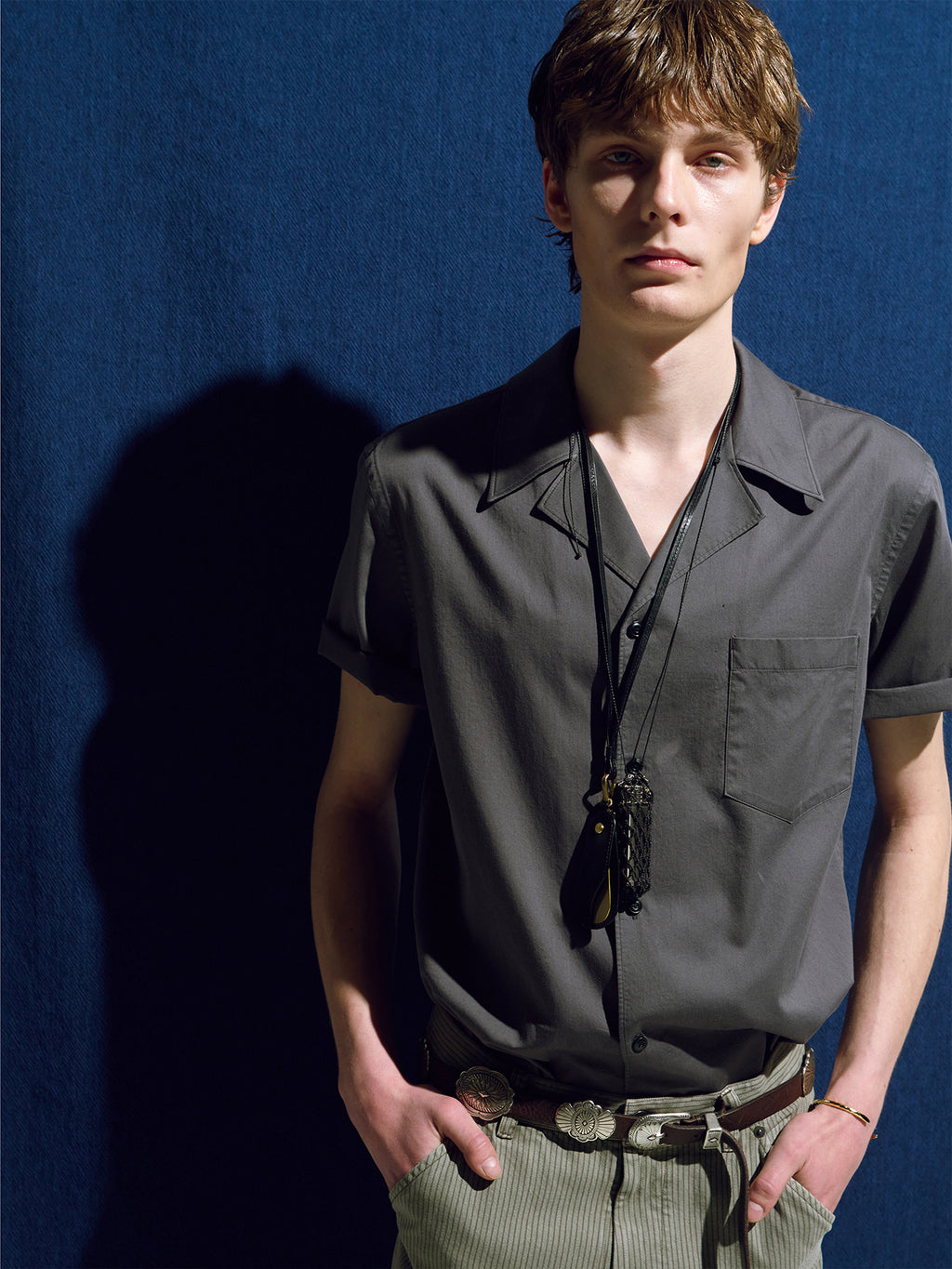 Tonywack - Silky Cotton Bowling Shirt (Anthracite) product image 7 | TRAB K-Fashion Australia