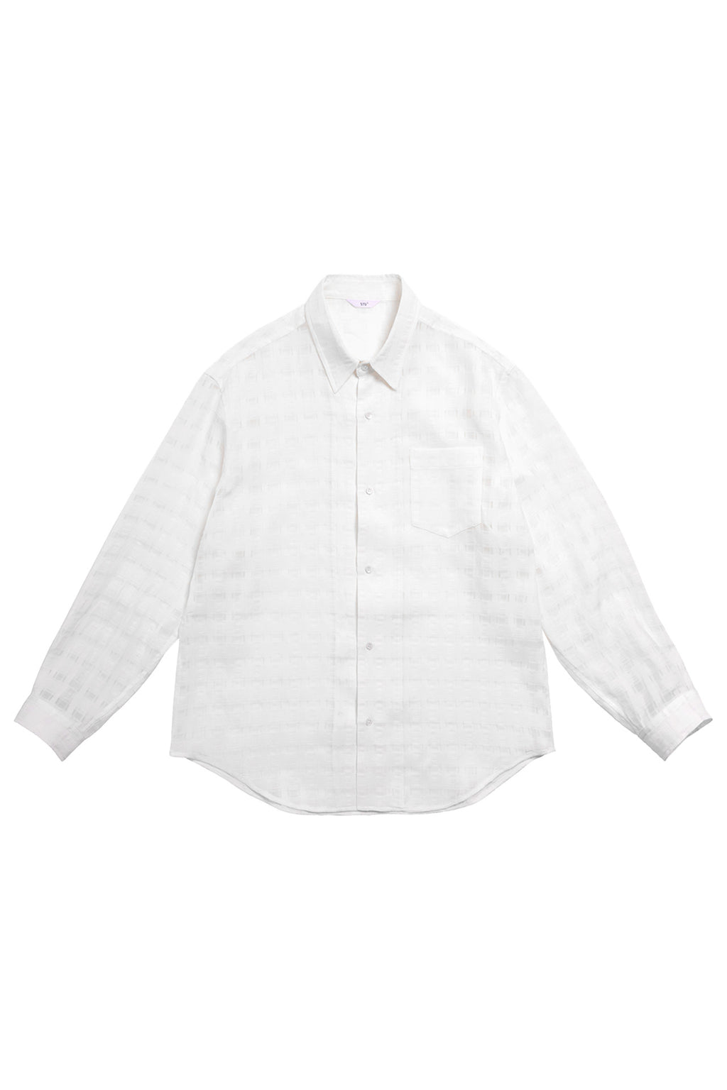 STU - Comfortable Check Shirt (White) product image 15 | TRAB K-Fashion Australia