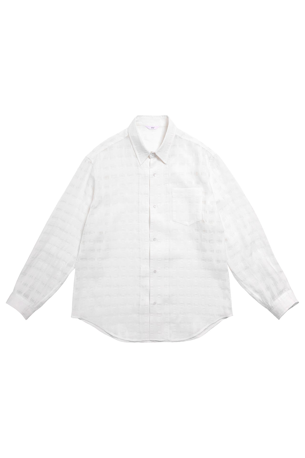 STU - Comfortable Check Shirt (White) product image 15 | TRAB K-Fashion Australia