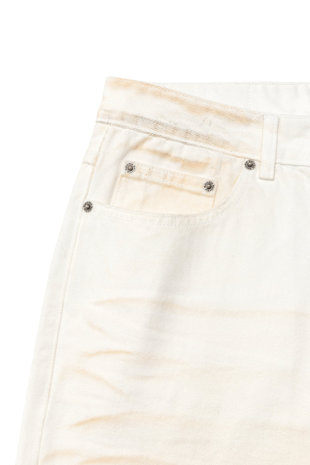 Matin Kim - Embo Washed Denim Pants (Ivory) product image 4 | TRAB K-Fashion Australia