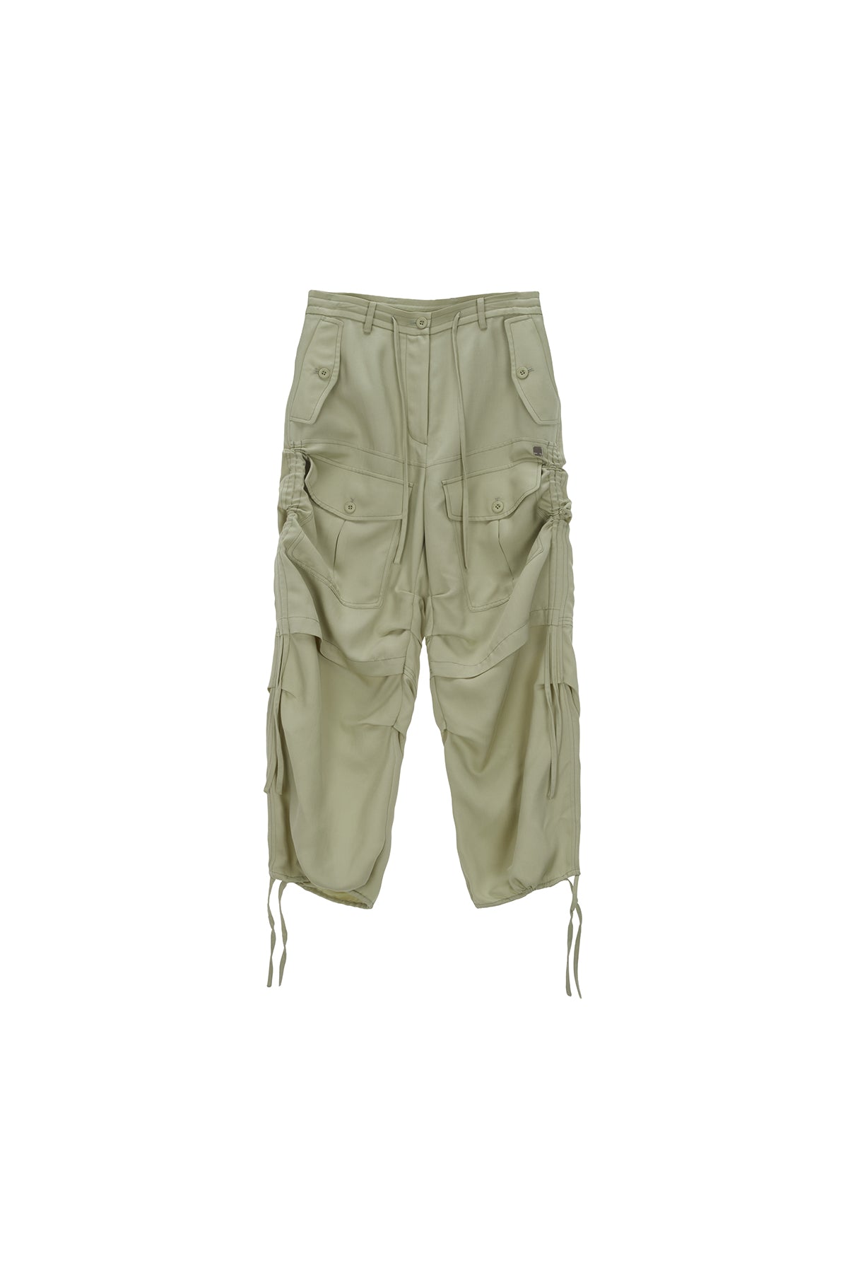 Matin Kim - Rayon String Cargo Pants (Light Khaki) product image 5 | TRAB K-Fashion Australia