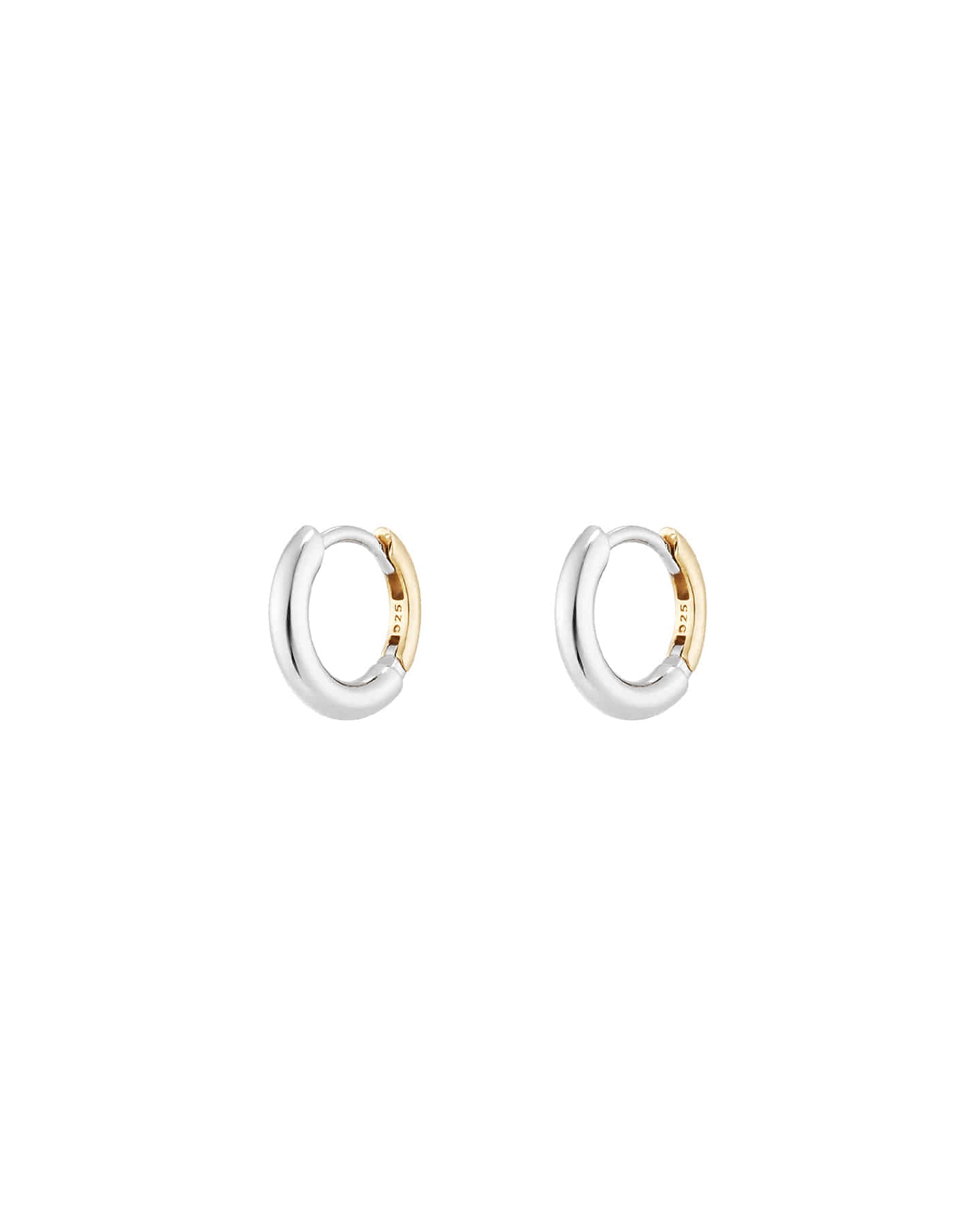 Numbering - Basic Two Tone Hoop Earrings #3106 product image 3 | TRAB K-Fashion Australia