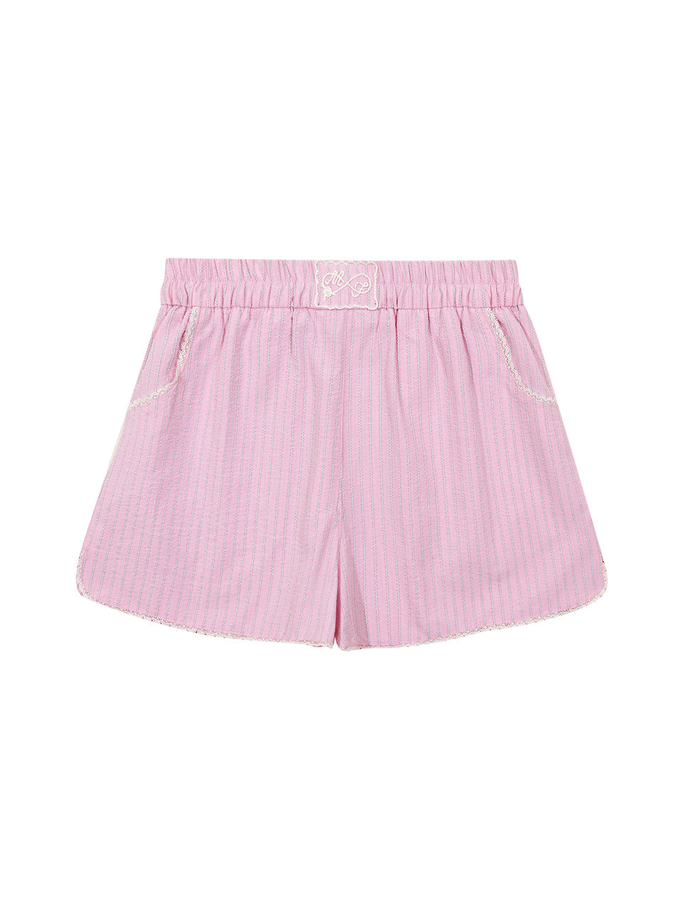 Margarin Fingers - Striped Lace Shorts (Pink) product image 2 | TRAB K-Fashion Australia