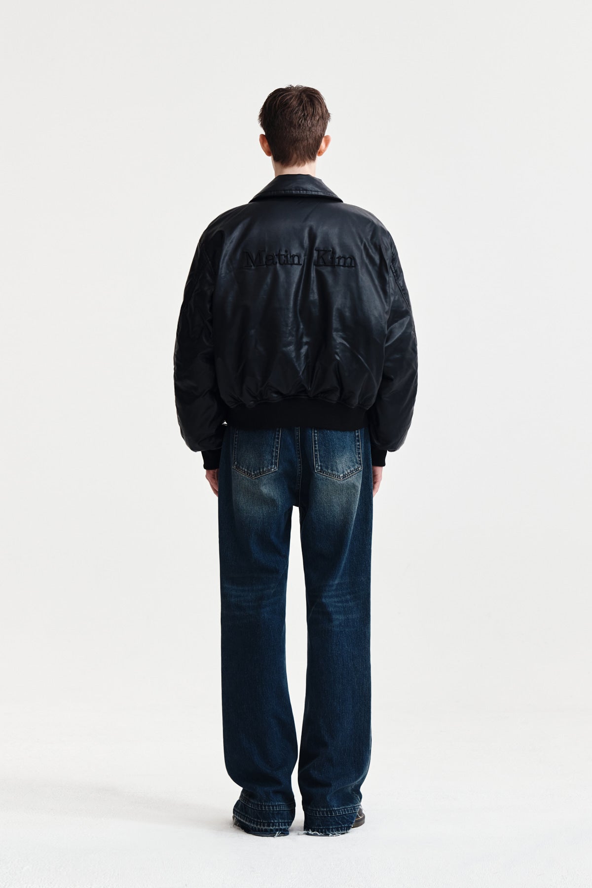 Matin Kim - Faux Leather Down Jumper (Black) product image 7 | TRAB K-Fashion Australia