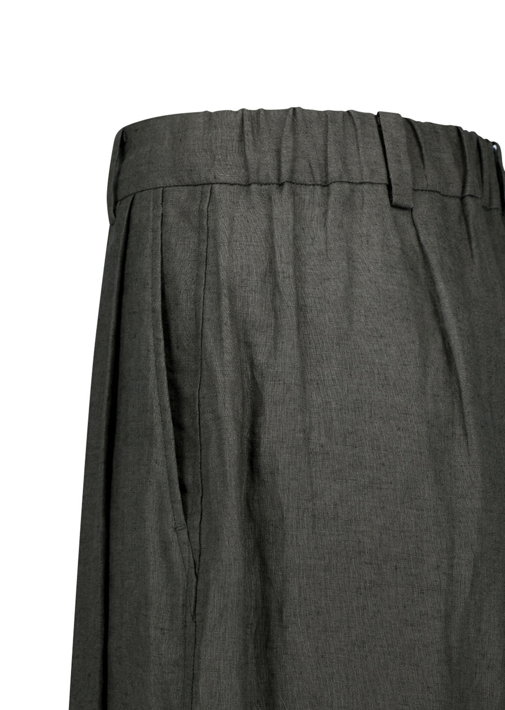 Amomento - Linen Two Tuck Wide Pants (Khaki Grey) product image 9 | TRAB K-Fashion Australia