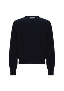 Amomento - Men's Cashmere Crewneck Cardigan (Navy) product image 2 | TRAB K-Fashion Australia