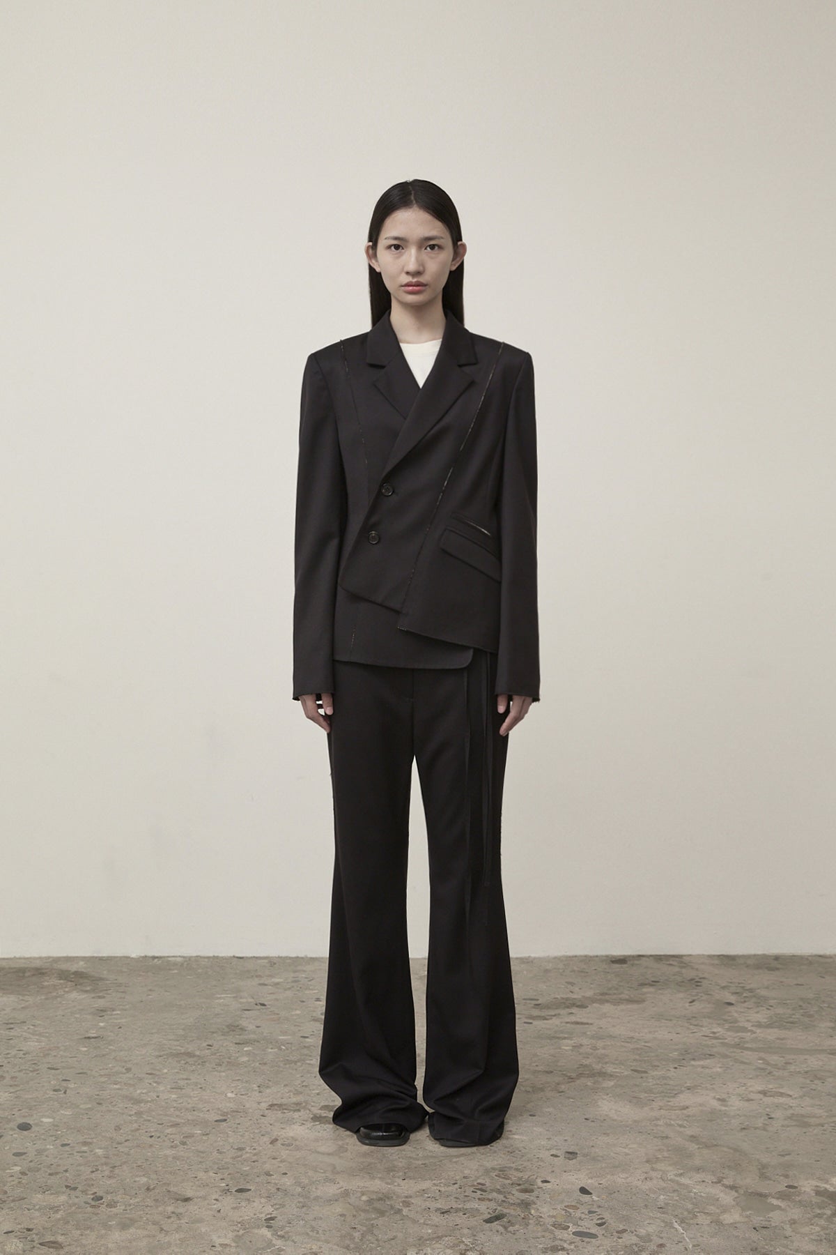Matin Kim - Cut Out Point String Trouser (Black) product image 11 | TRAB K-Fashion Australia