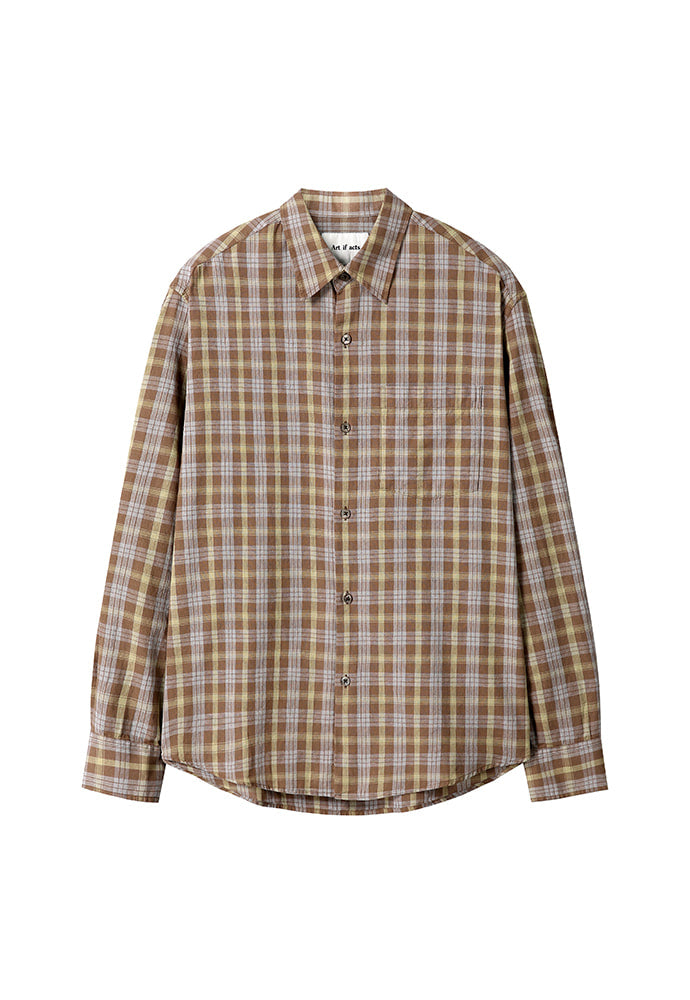 Art if acts - French Check Shirt (Brown/Blue) product image 7 | TRAB K-Fashion Australia