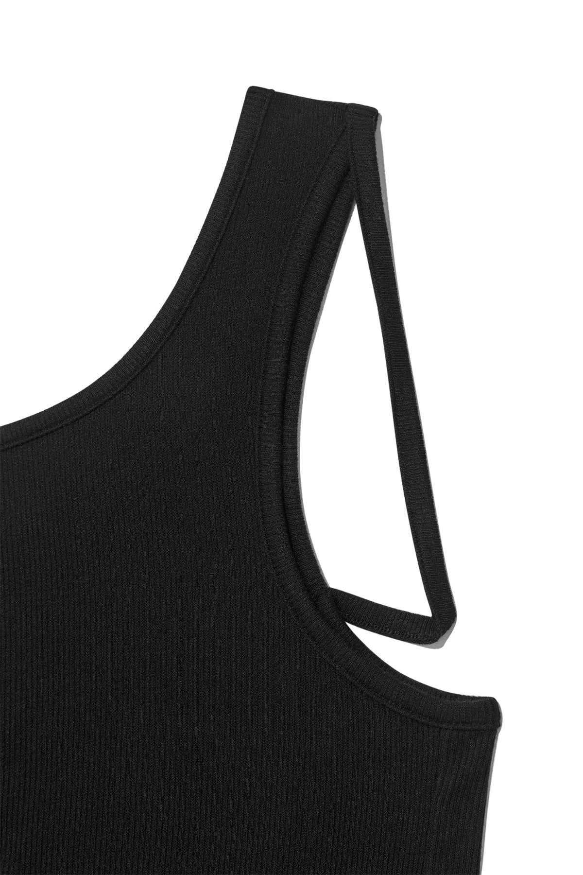 Matin Kim - Unbalance Tuck Sleeveless Top (Black) product image 3 | TRAB K-Fashion Australia