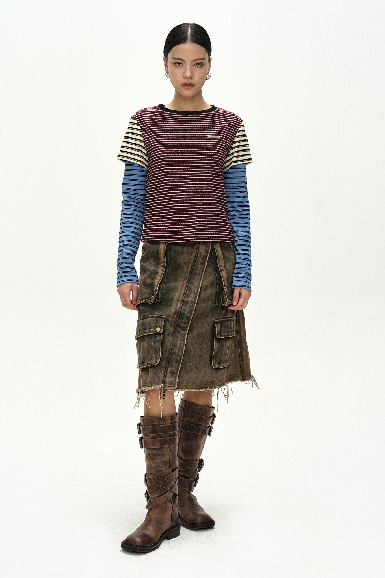 Andersson Bell - Terry Multi Stripe Ls T-Shirt (multi) (Multi) product image 1 | TRAB K-Fashion Australia