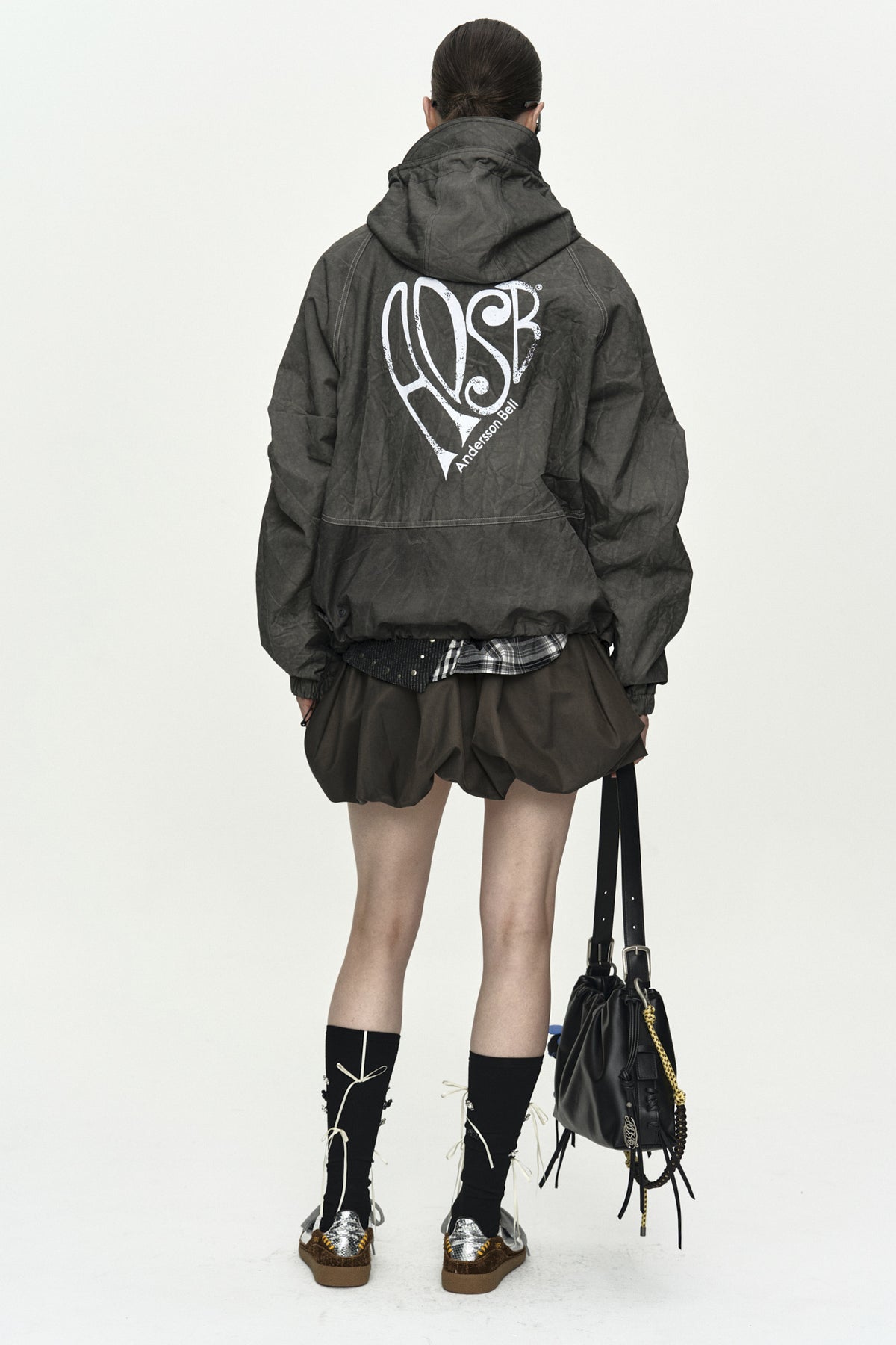 Andersson Bell - [Pre-Order – Ships October 30] Unisex Tie-Dyed Beach Shell Jacket (Charcoal) product image 4 | TRAB K-Fashion Australia