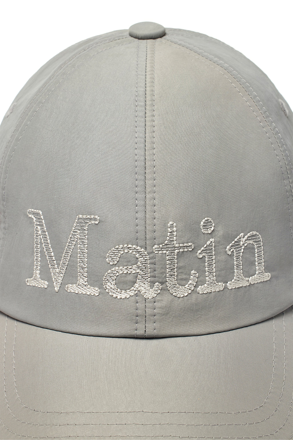 Matin Kim - Matin Glossy Ball Cap (Grey) product image 4 | TRAB K-Fashion Australia