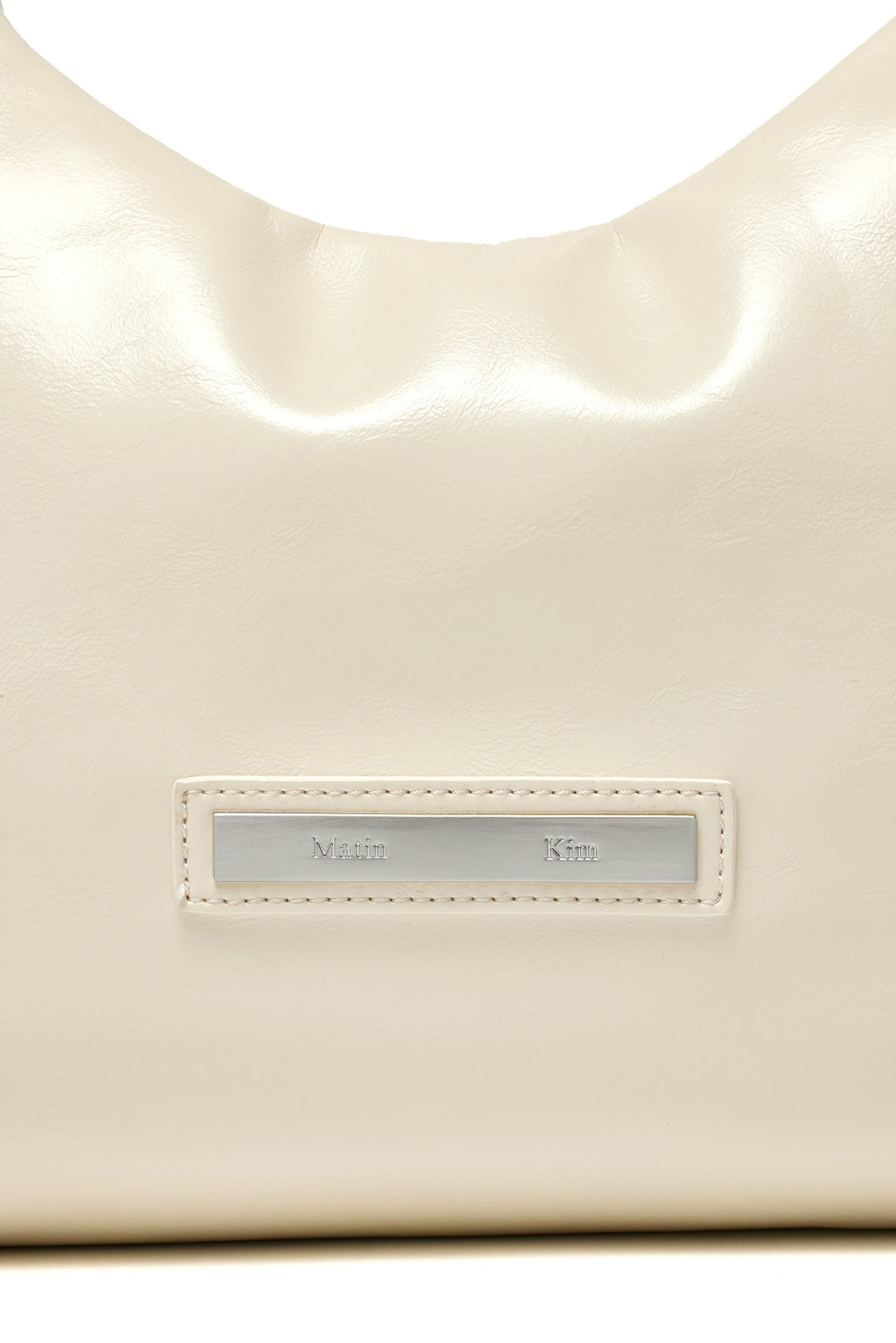 Matin Kim - Embossed Logo Leather Mini Tote Bag (Ivory) product image 3 | TRAB K-Fashion Australia