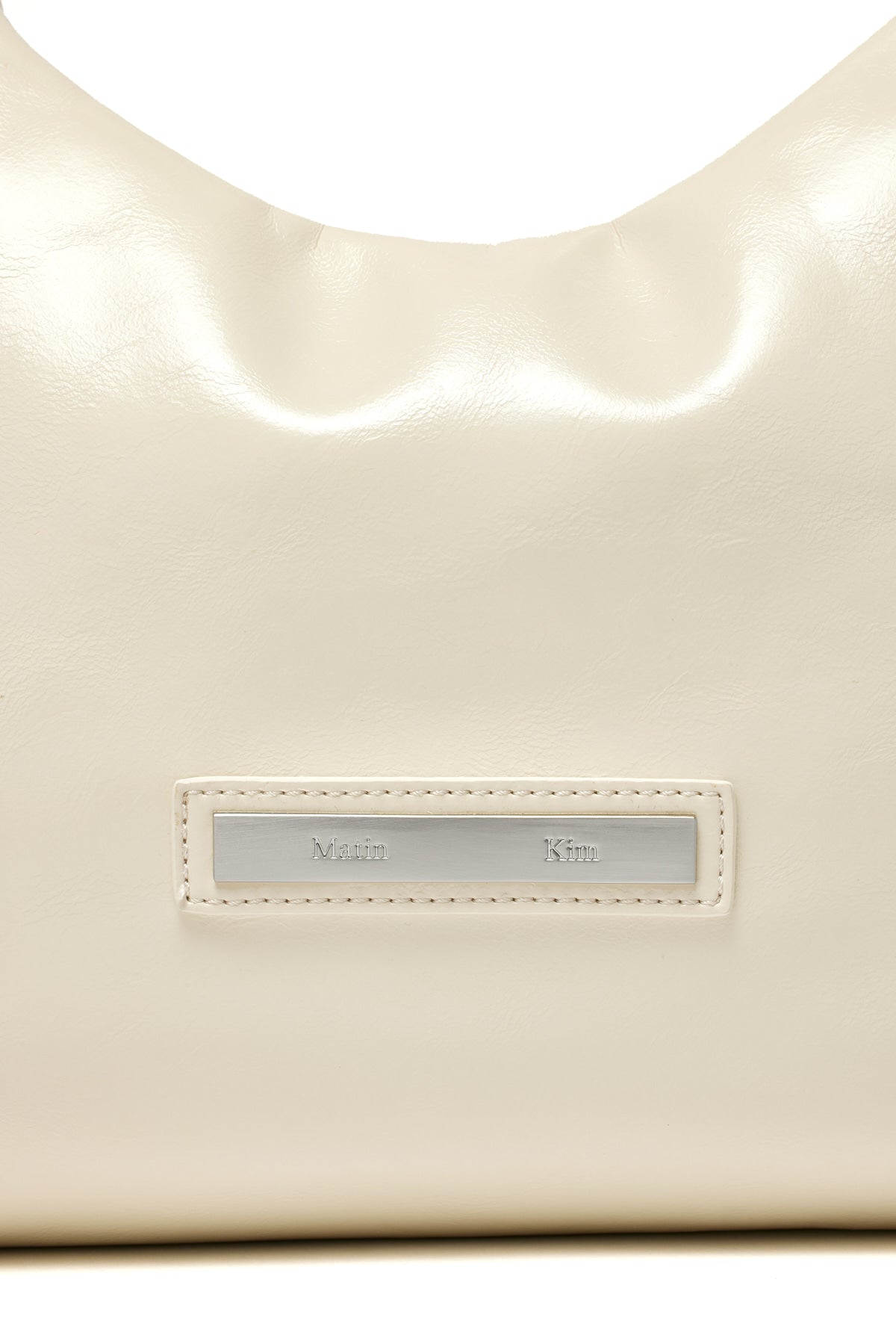 Matin Kim - Embossed Logo Leather Mini Tote Bag (Ivory) product image 3 | TRAB K-Fashion Australia