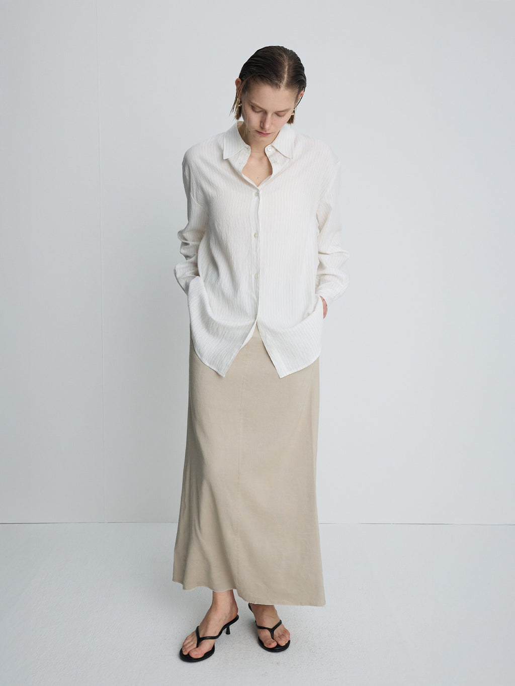 Tonywack - Linen Relaxed Maxi Skirt (Sand) product image 7 | TRAB K-Fashion Australia