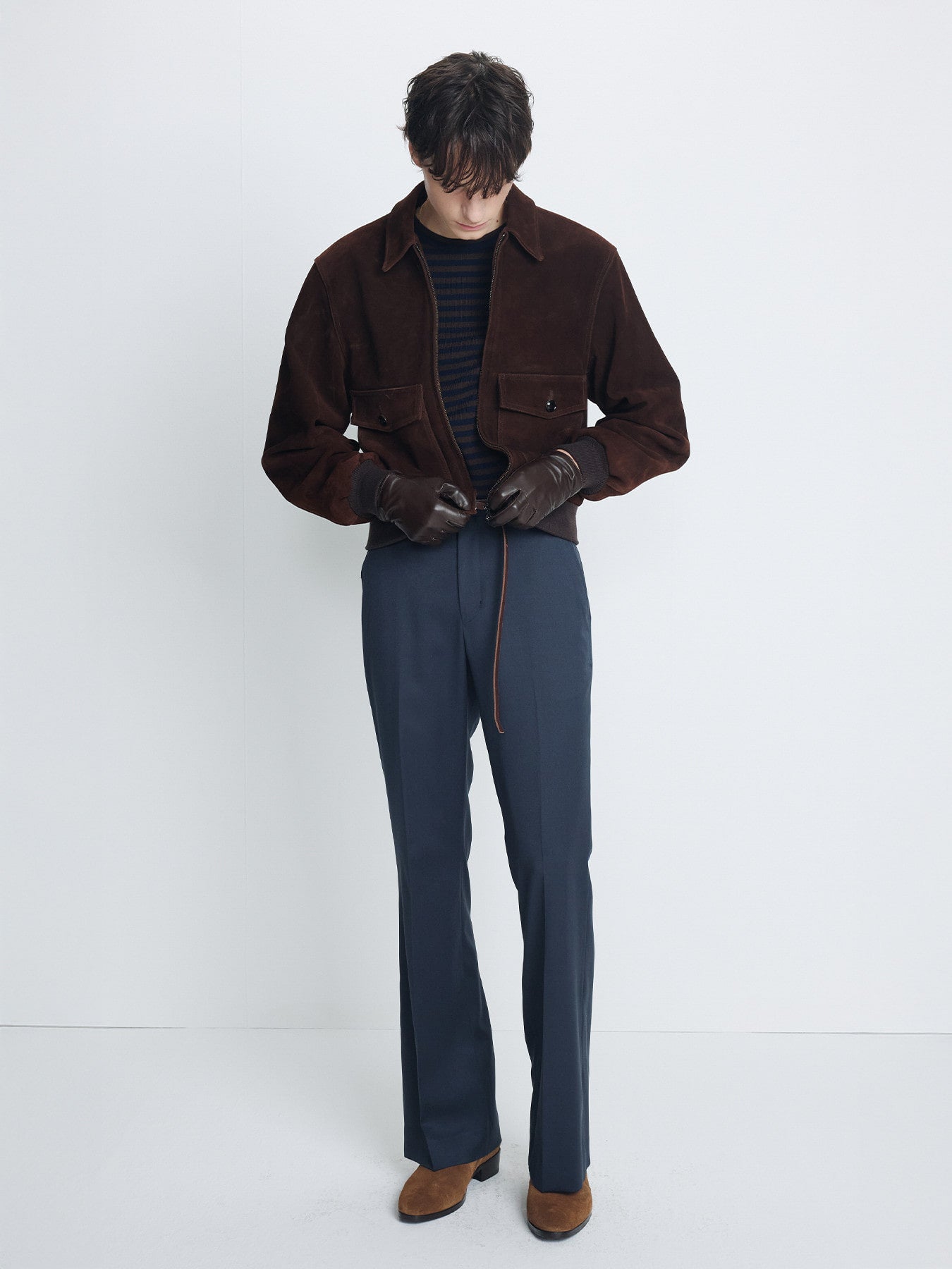 Tonywack - Merino Wool Essential Stripe Knit (Brown/Dark Navy) product image 8 | TRAB K-Fashion Australia