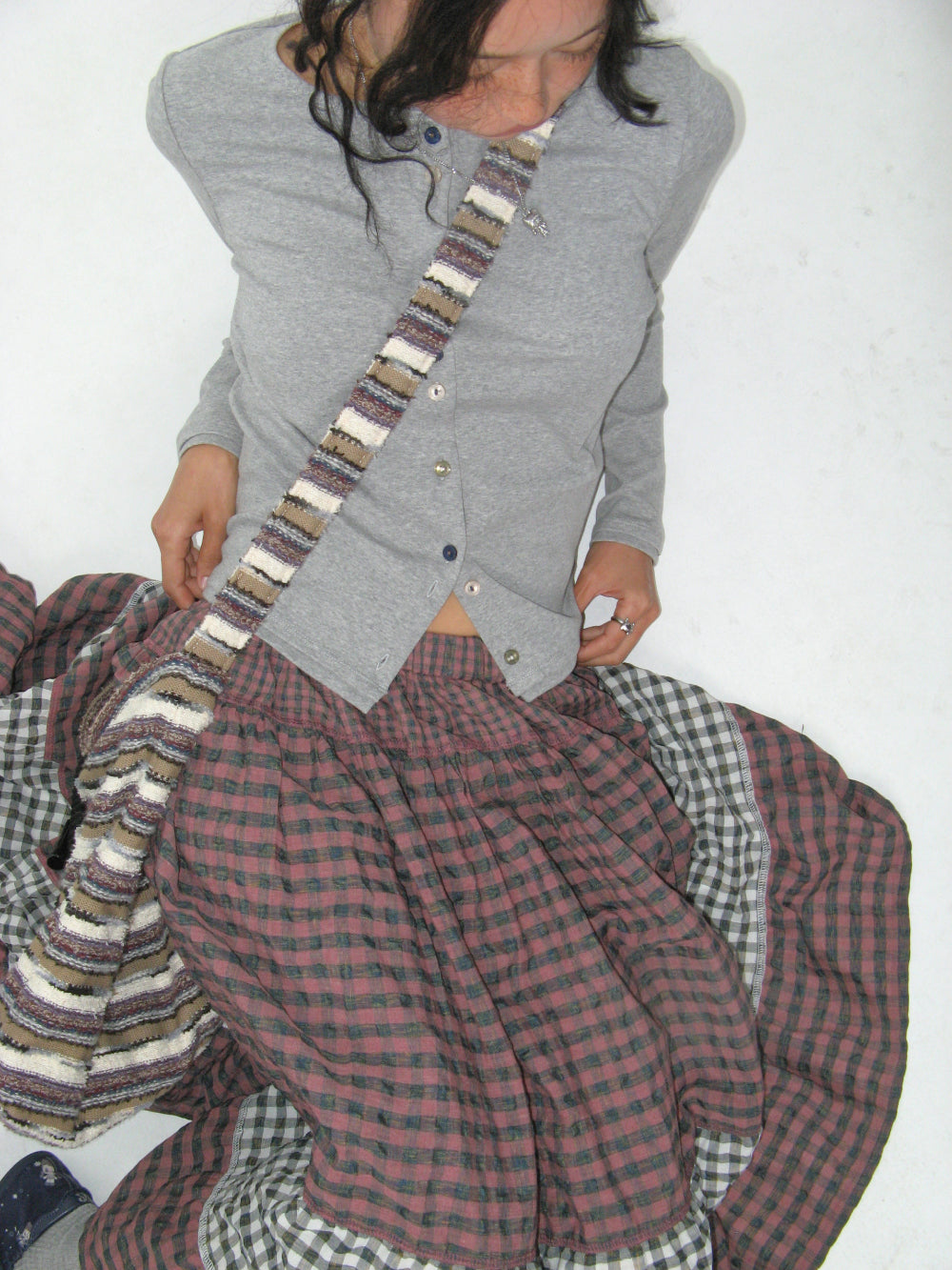 Coyseio - Raw Edge Cardigan (Melange Grey) product image 7 | TRAB K-Fashion Australia
