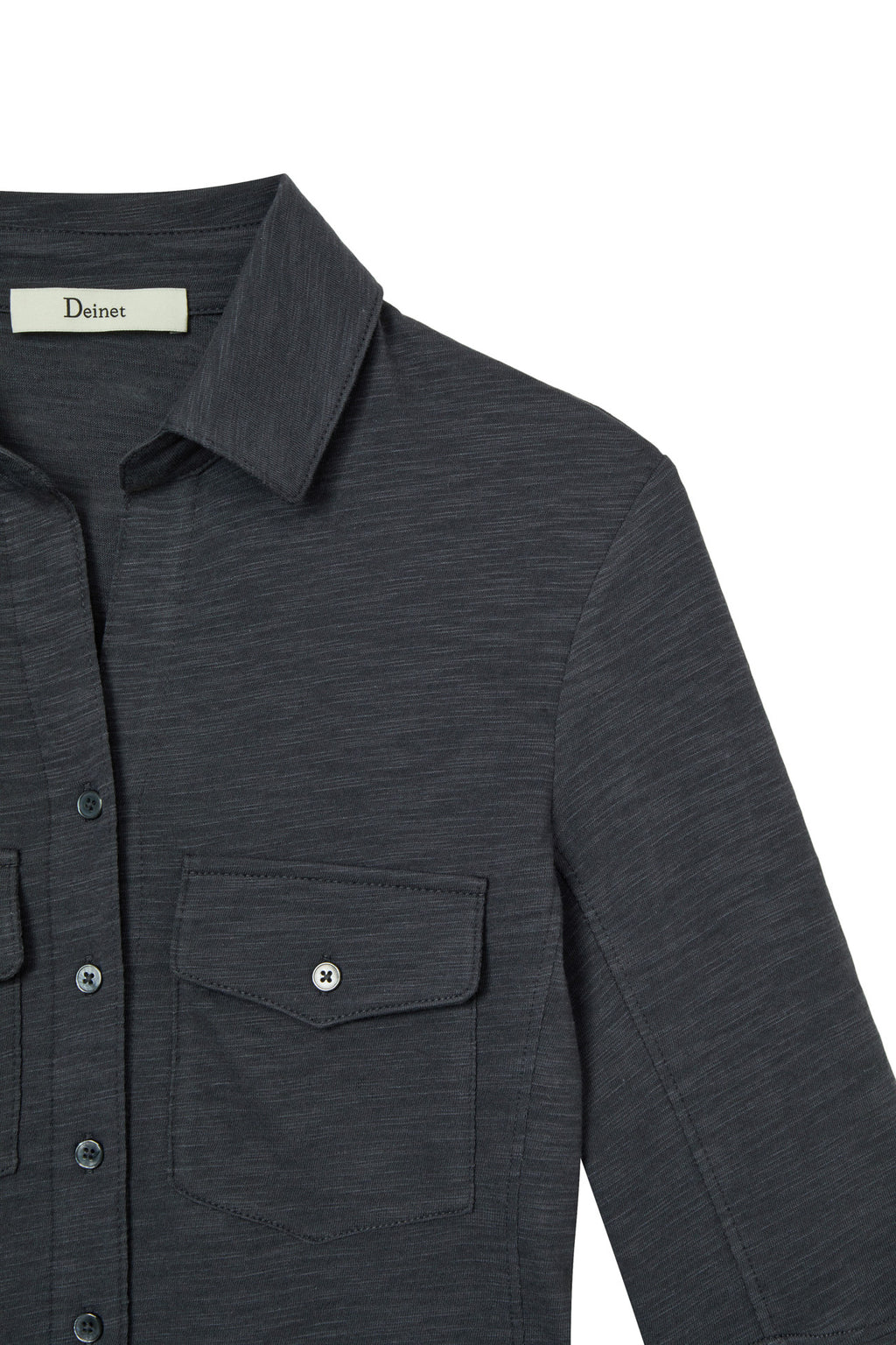 Deinet - Button Collar T-Shirt (Charcoal) product image 12 | TRAB K-Fashion Australia