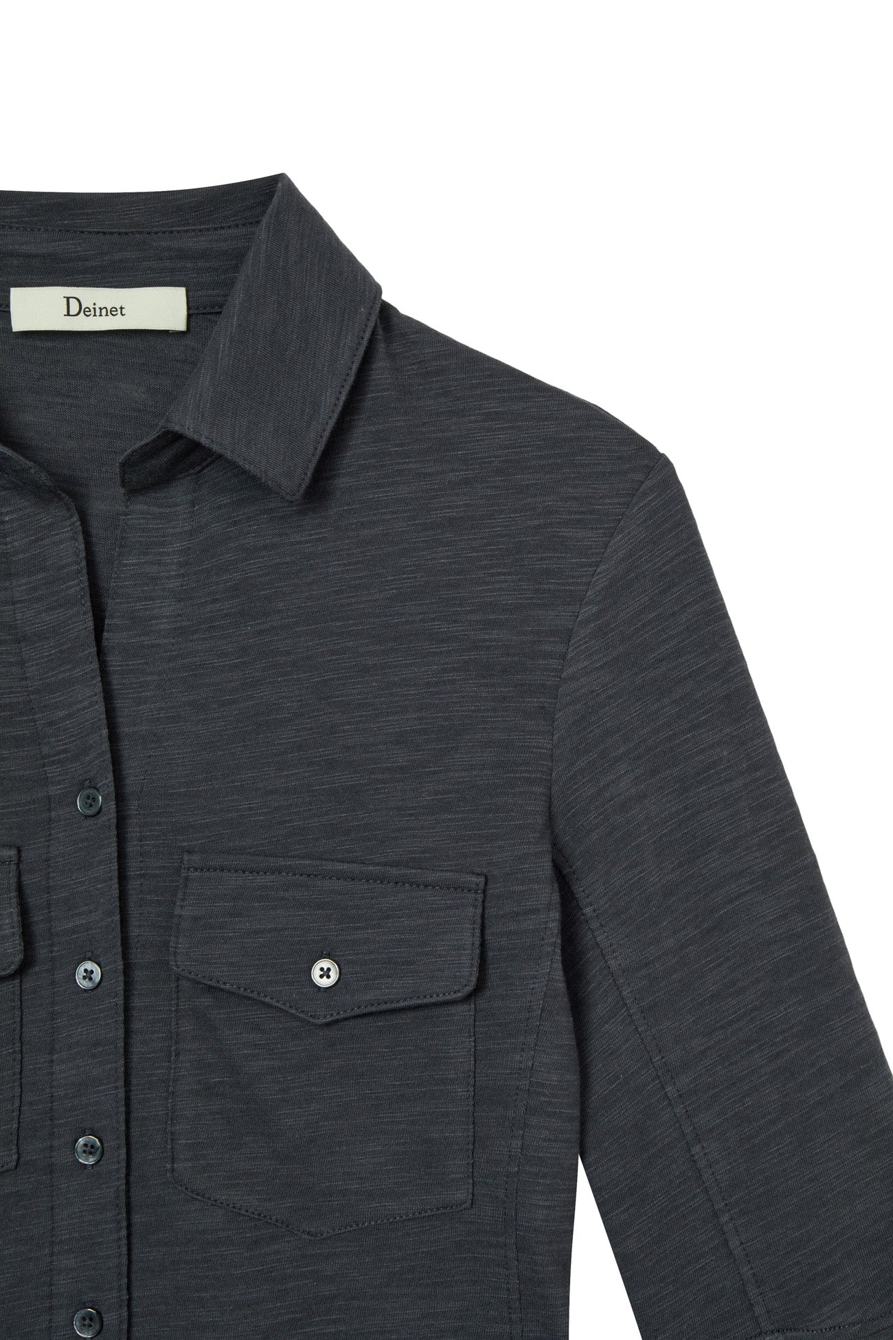 Deinet - Button Collar T-Shirt (Charcoal) product image 12 | TRAB K-Fashion Australia