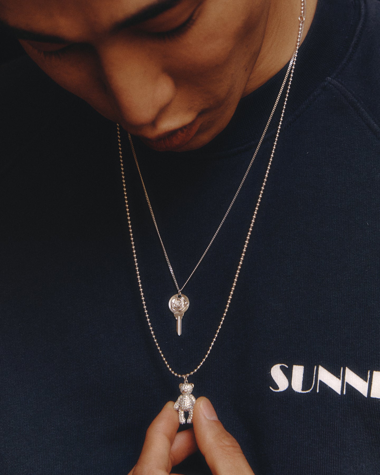 Numbering - Pave Teddy Bear Necklace #5842 product image 3 | TRAB K-Fashion Australia