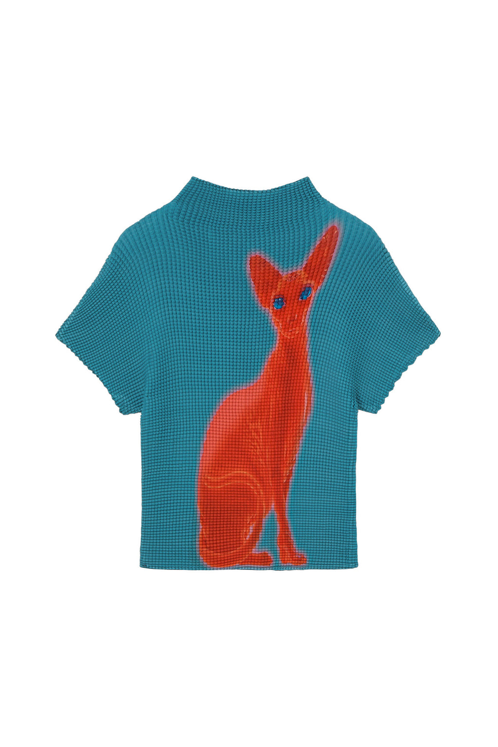 Deinet - Pleated Graphic T-Shirt (Blue) product image 2 | TRAB K-Fashion Australia