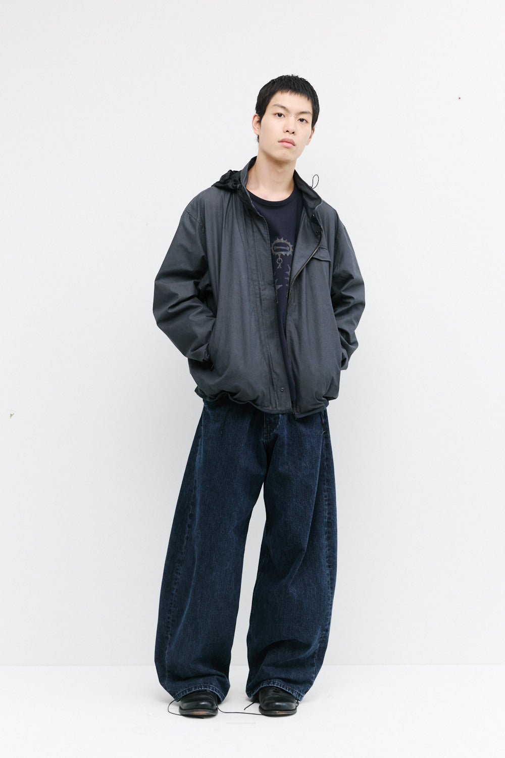 Hatchingroom - Diagonal Zip Jacket (Charcoal) product image 9 | TRAB K-Fashion Australia