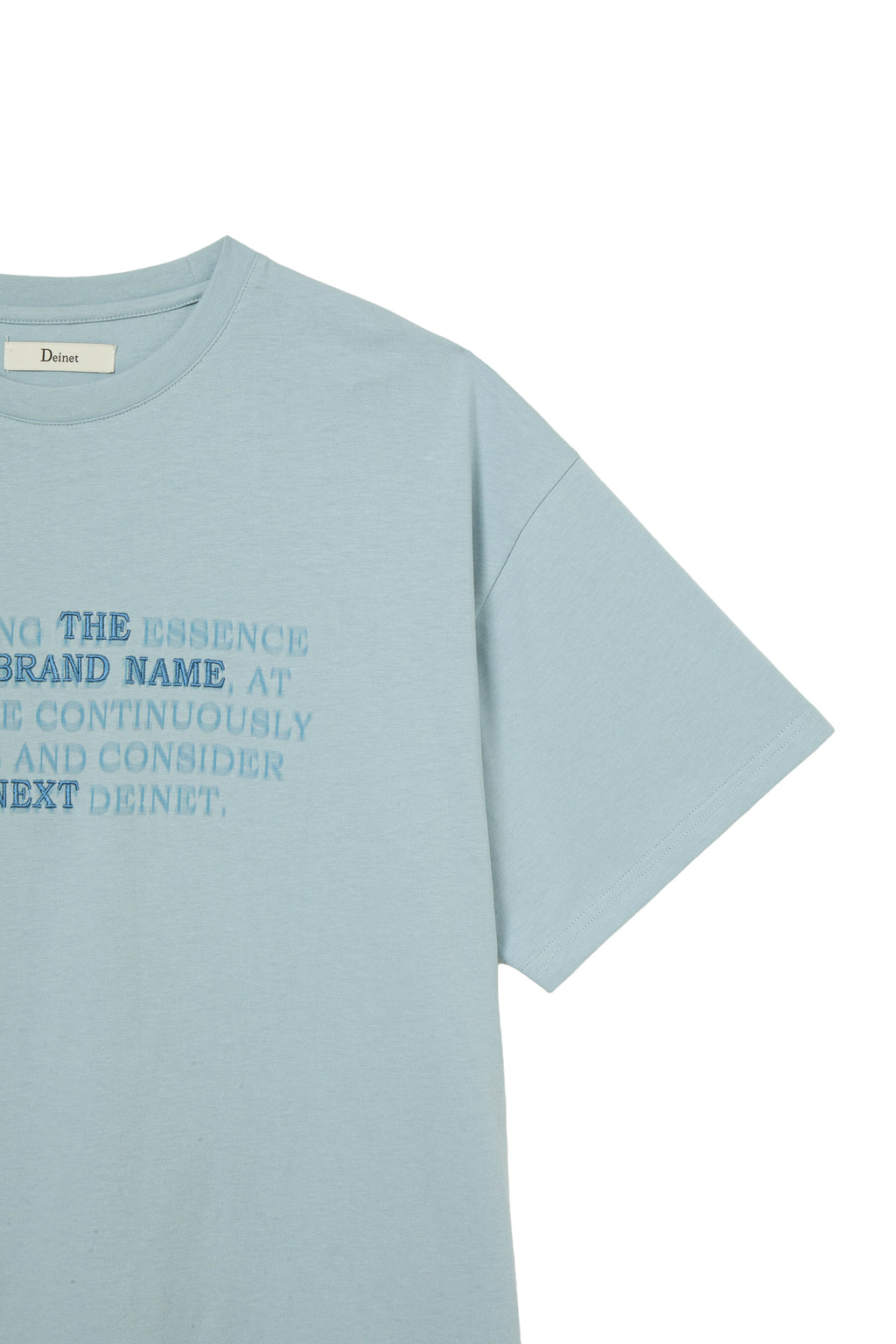 Deinet - Lettering T-Shirt (Sky Blue) product image 14 | TRAB K-Fashion Australia