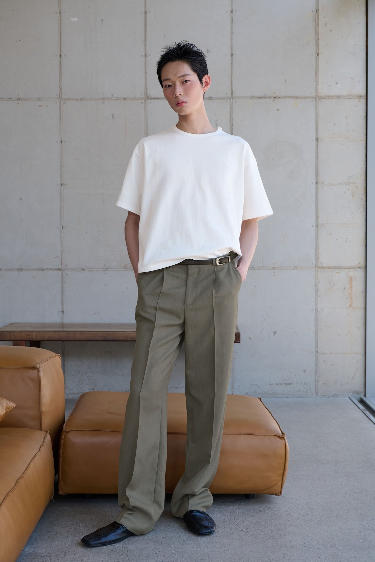 STU - Overlap Crop T-shirt (Ivory) product image 10 | TRAB K-Fashion Australia