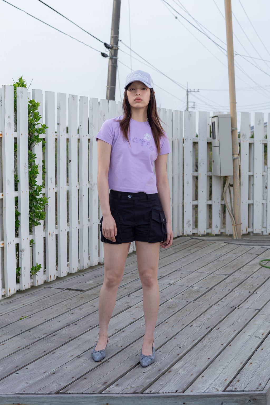 Matin Kim - Bubbly Graphic Printing Top (Lilac) product image 5 | TRAB K-Fashion Australia