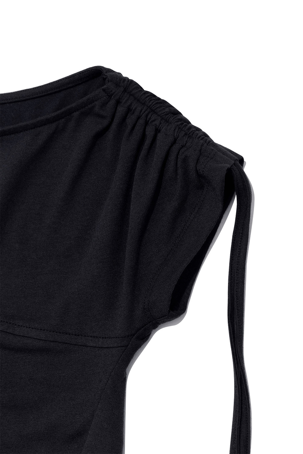 Matin Kim - String Off Shoulder Slim Top (Charcoal) product image 3 | TRAB K-Fashion Australia