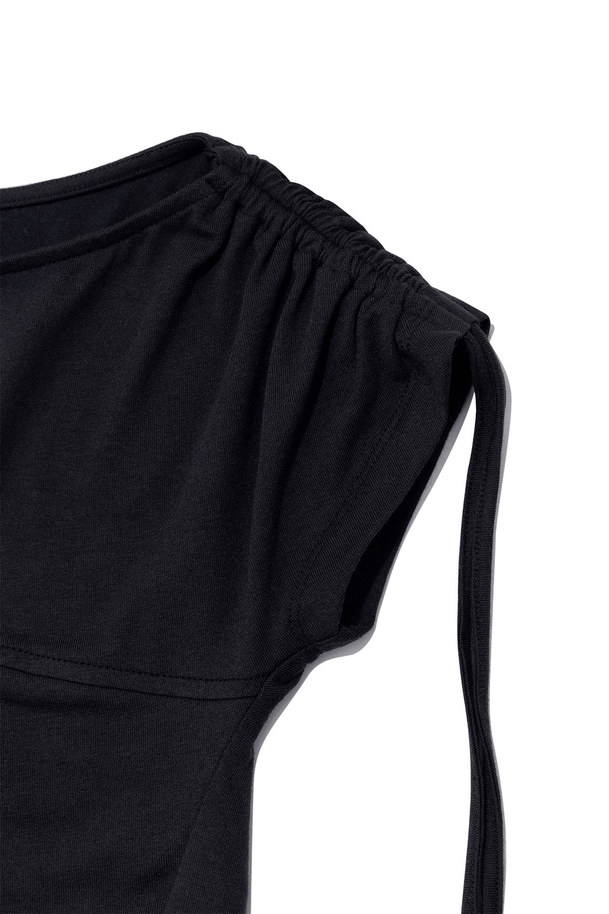 Matin Kim - String Off Shoulder Slim Top (Charcoal) product image 3 | TRAB K-Fashion Australia