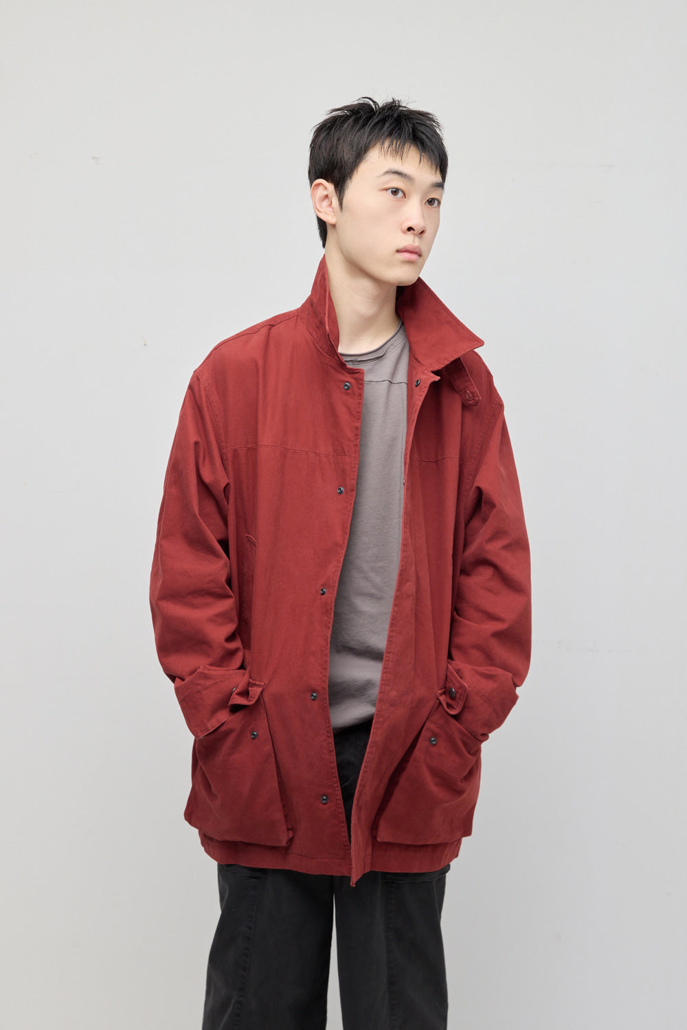 Hatchingroom - Canvas Work Parka (Dark Red) product image 16 | TRAB K-Fashion Australia