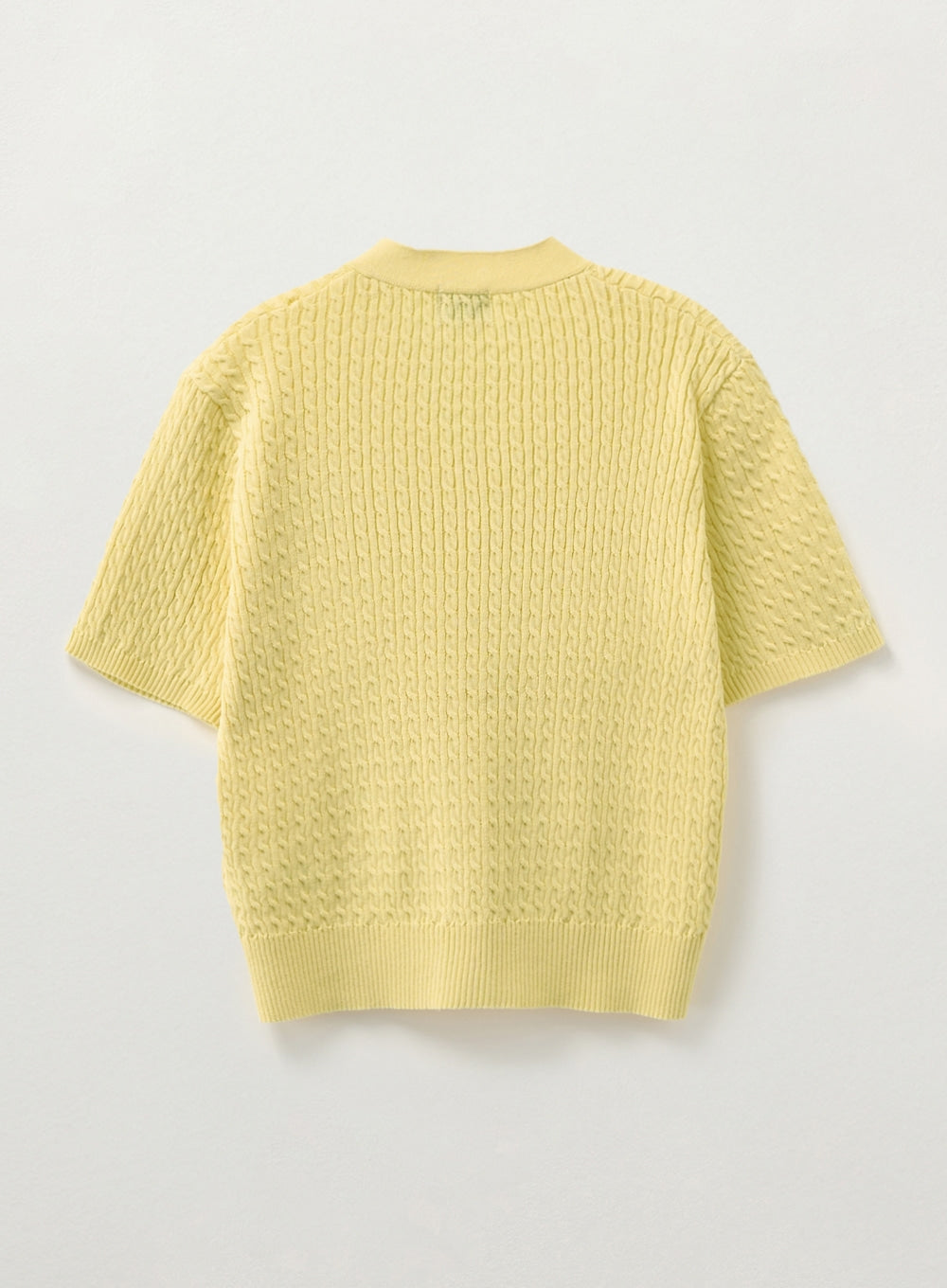 Satur - (W) Cable Knit Half Cardigan (Yellow) product image 2 | TRAB K-Fashion Australia