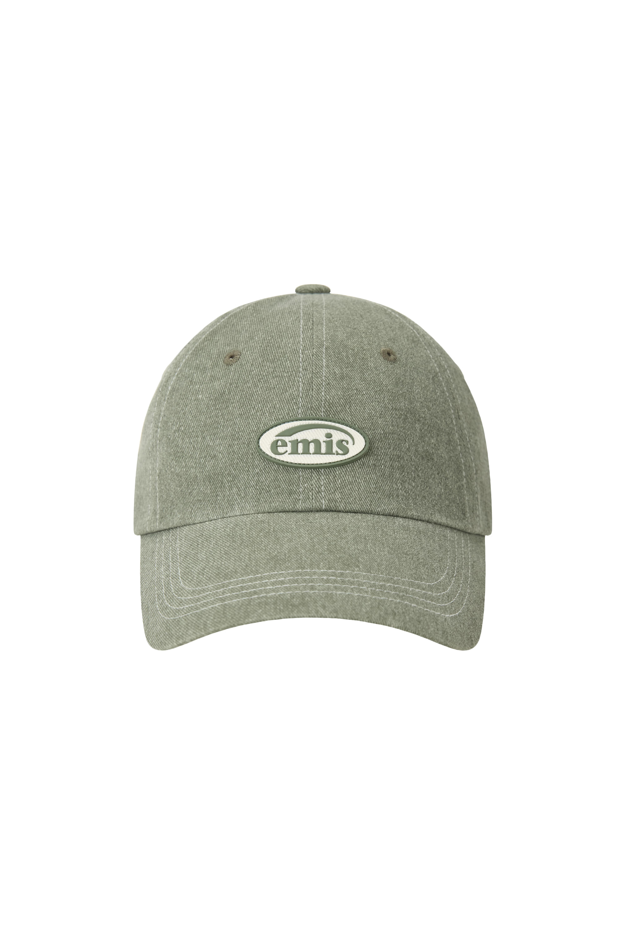 Emis - Mini Rubber Patch Pigment Ball Cap (Olive) product image 1 | TRAB K-Fashion Australia
