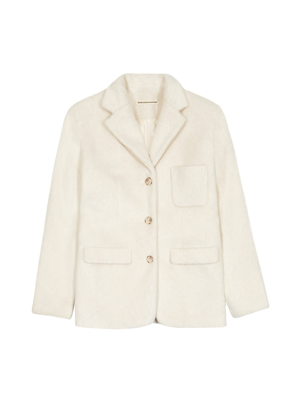 Margarin Fingers - Hairy Wool Jacket (Ivory) product image 2 | TRAB K-Fashion Australia
