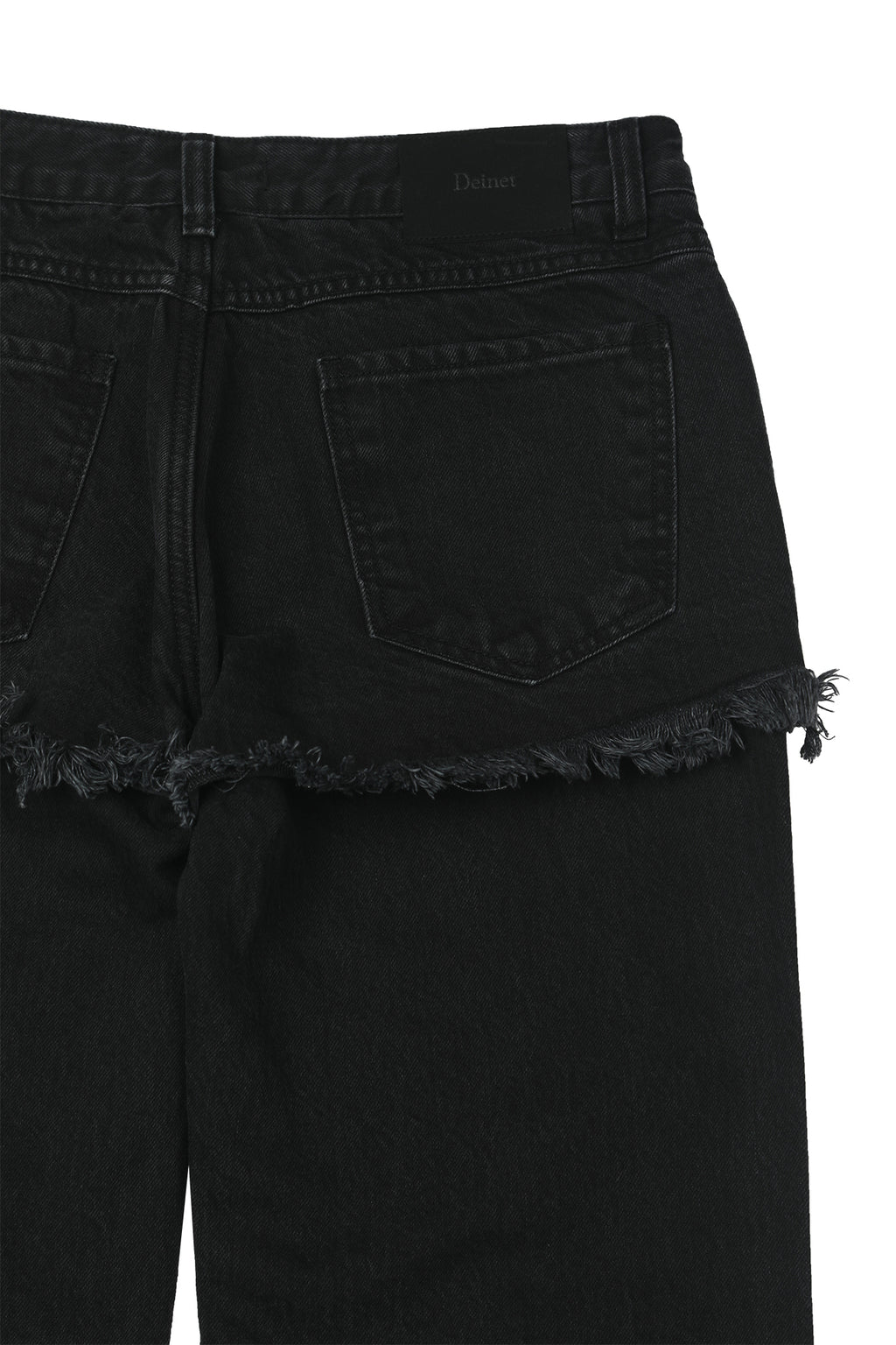 Deinet - Layered Semi Bootscut Denim Pants (Black) product image 13 | TRAB K-Fashion Australia