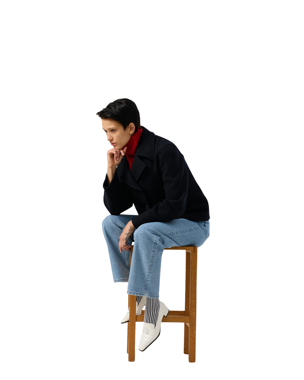 Kimhe Kim - Classic Pea Coat (Dark Navy) product image 6 | TRAB K-Fashion Australia