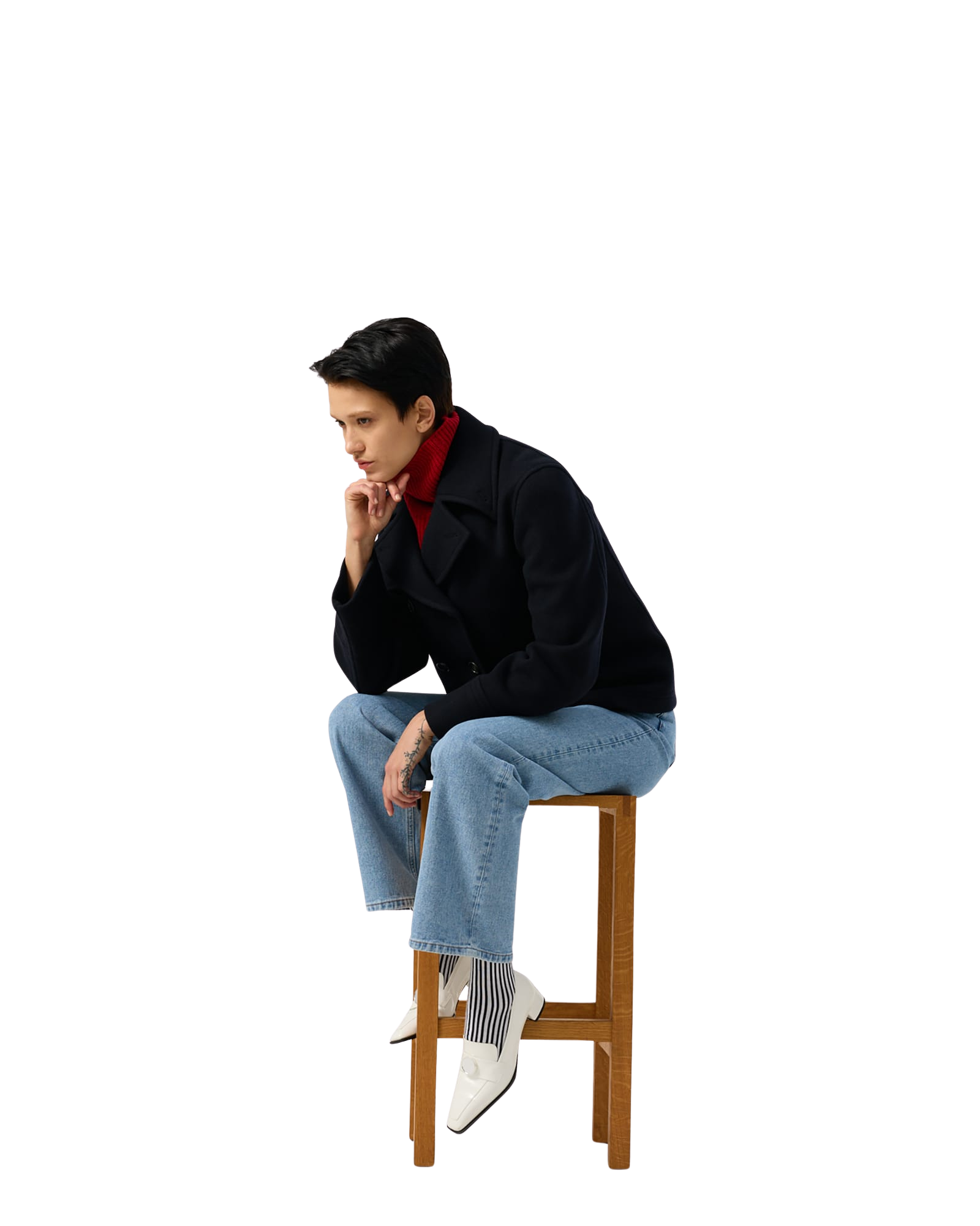 Kimhe Kim - Classic Pea Coat (Dark Navy) product image 6 | TRAB K-Fashion Australia