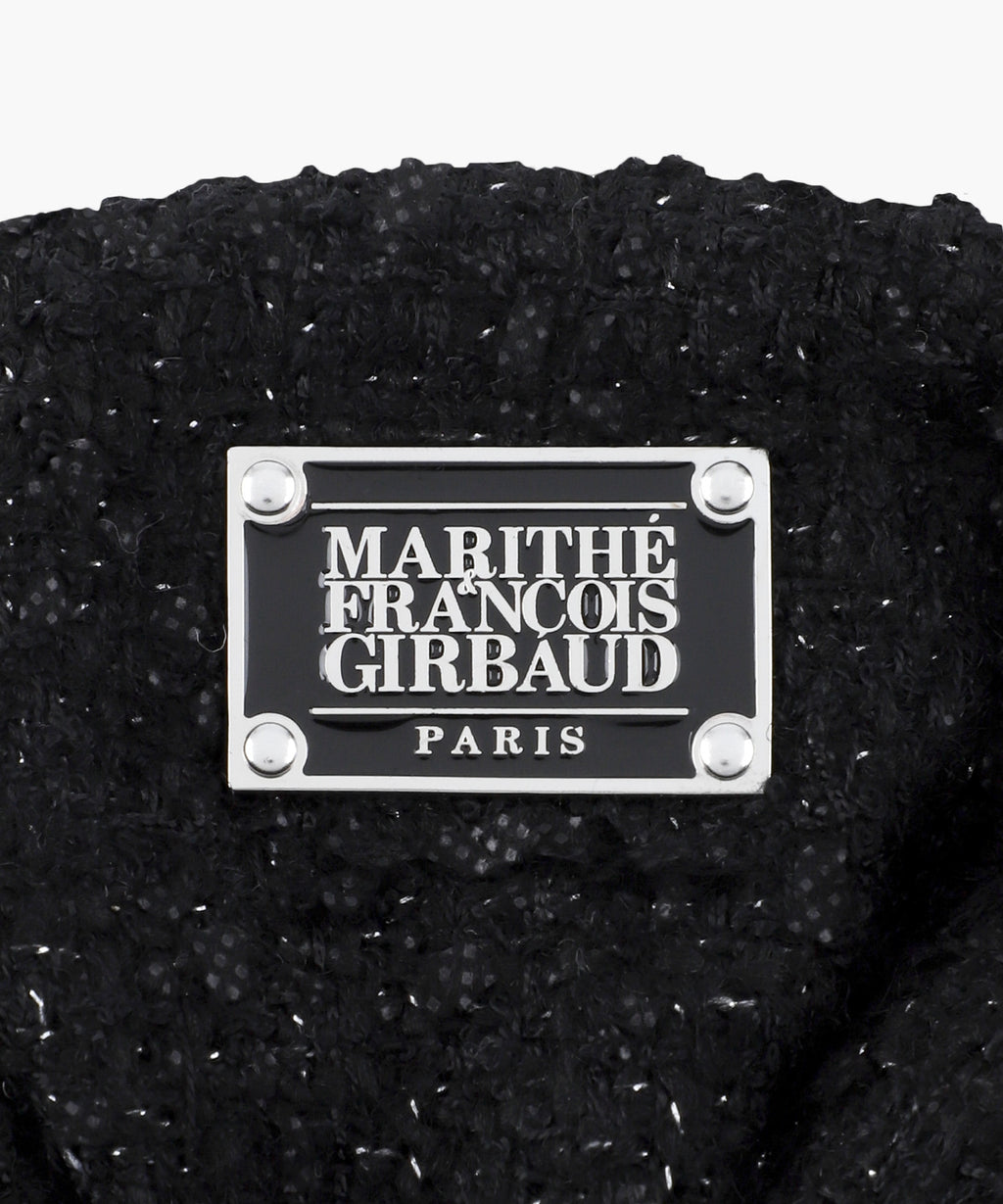 Marithe & Francois Girbaud - Classic Logo Tweed Big Scrunchie (Black) product image 3 | TRAB K-Fashion Australia