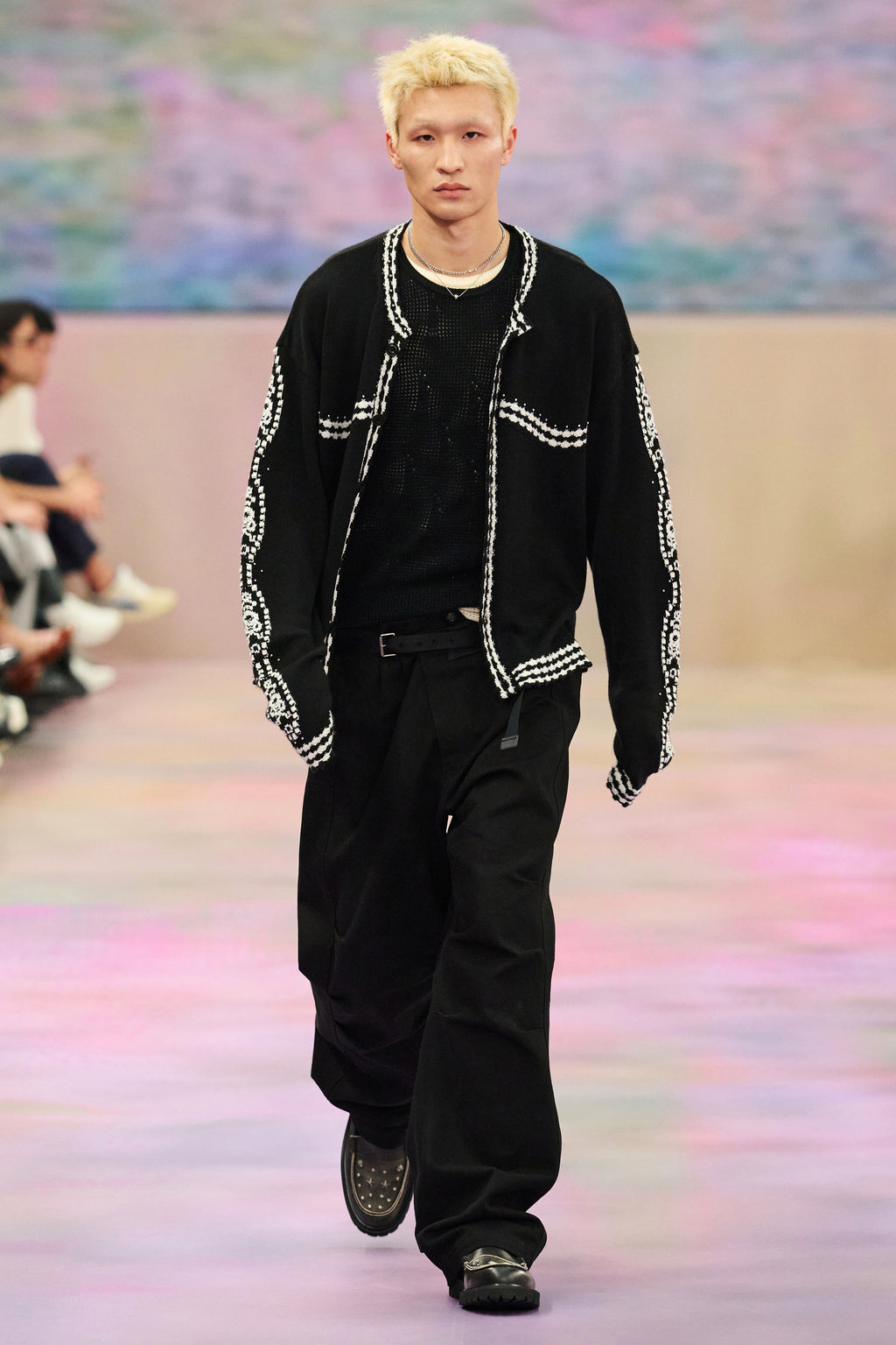 Andersson Bell - Fantasia Round-Neck Cardigan (Black) product image 7 | TRAB K-Fashion Australia