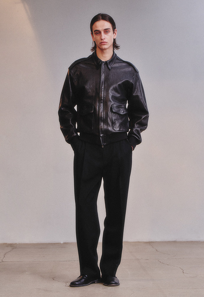 Art if acts - Washed Lambskin Leather A2 Jacket (Black) product image 4 | TRAB K-Fashion Australia
