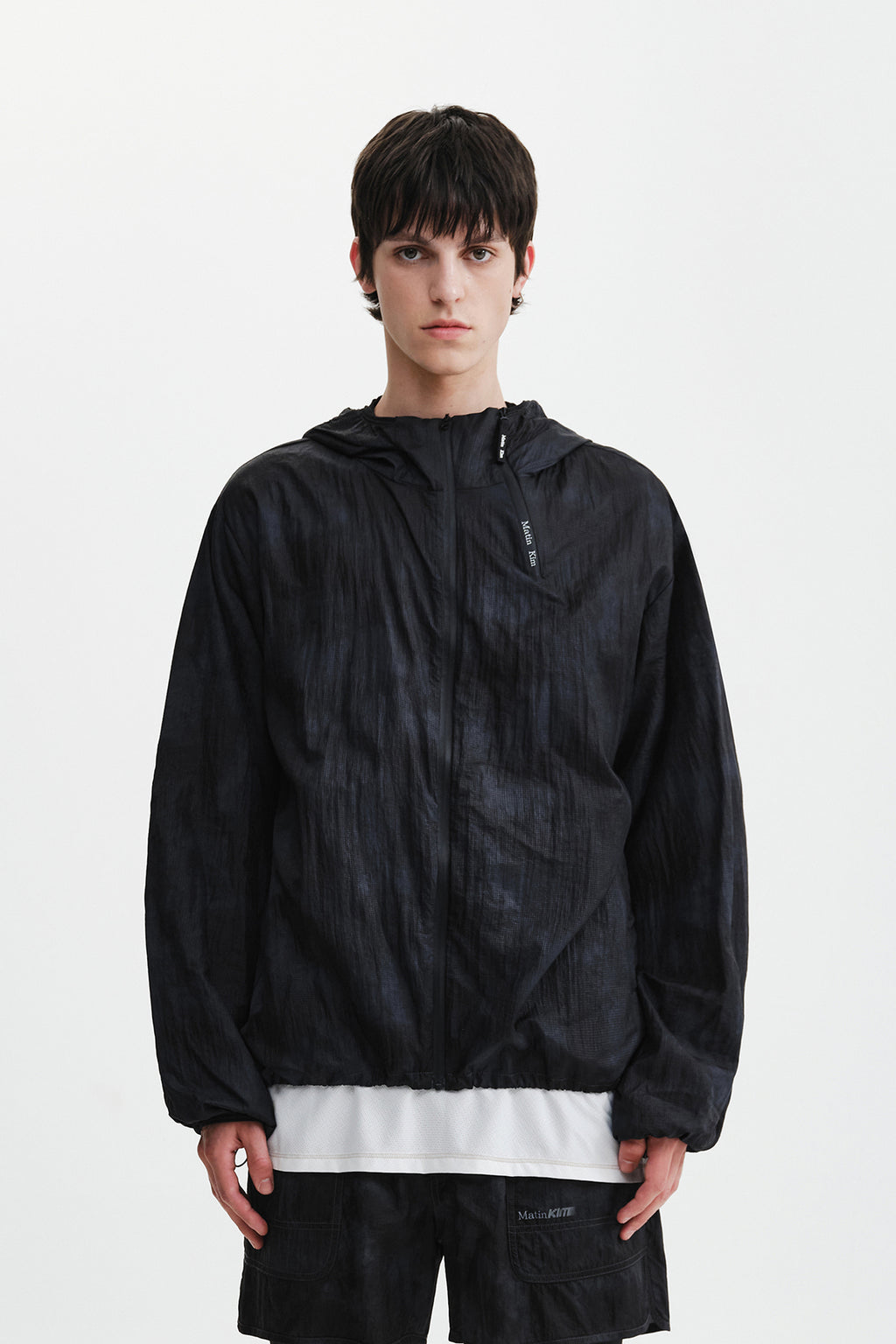 Matin Kim - Matin Pace Reflective Logo Windbreaker (Black) product image 12 | TRAB K-Fashion Australia